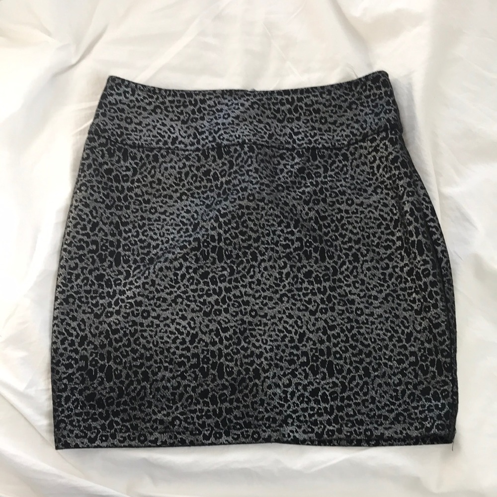 Animal print mini skirt